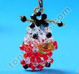3 D Crystal Beaded God Of Wealth Chinese Lucky Charm
