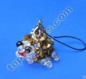 3d Crystal Beaded Tortoise Charm