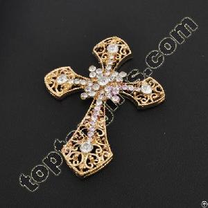 Cross Rhinestone Cabochon Iphone Case Decoration