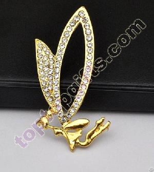 Metal Angel Rhinestone Cabochon Purfume Bottle Decoration