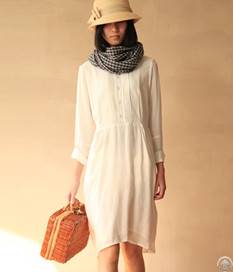 All Match Cotton Long Dress White