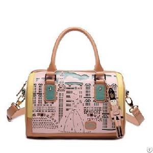 Elegant Western High Quality Women Handbags Pink