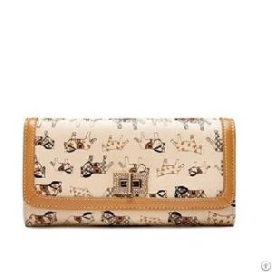 Hot Sale Horse Printed Long Women Wallets Camel