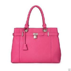 Hot Sale Pure Color Brief Elegant Handbags Rose Black