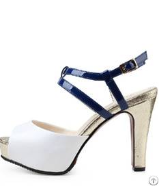 Peep Toe Girls Leather Sandals White