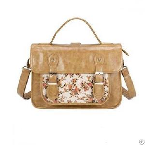 Sweet Elegant Flower Fashion Handbags Light Camel Pink