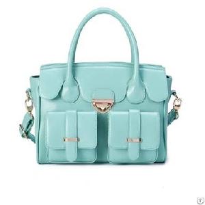 Sweet Hot Sale Pockets Designer Handbags Light Blue