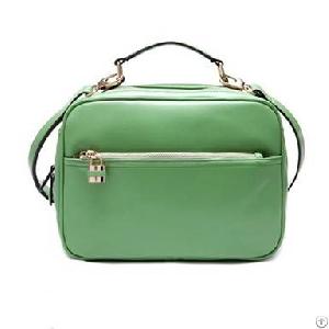 Sweet Hot Sale Pure Color Leather Bag Green