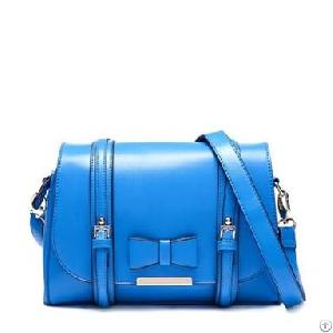 sweet pattern bowknot embellished handbags blue