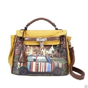 Western High Quality Retro Designer Handbags Yellow