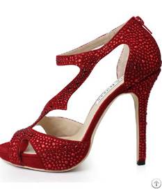 Peep Toe Shining Rhinestone Bridal Sandal