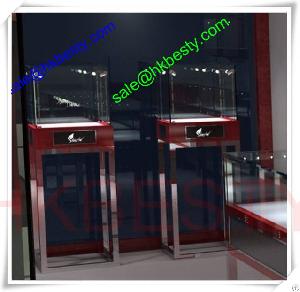 Aluminium Display Showcase Tower For Showroom Jewelry Display Store / Retail Shop Design