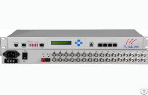 16e1 4 10 / 100m Fiber Optical Multiplexer With Snmp Management And Lcd