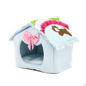 Blue Color Lace Dog House