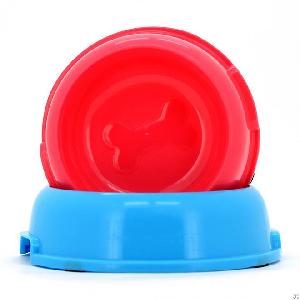 Chiwawa Pet Cat Plastic Bowl Water Food Dish Feeders