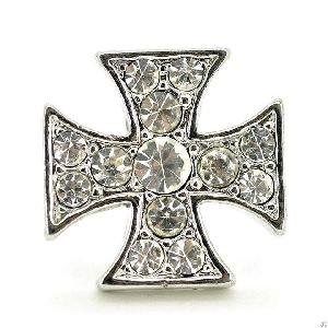 Crystal Cross Dog Pet Slider Fit 1cm Collar Pet Dog Charms