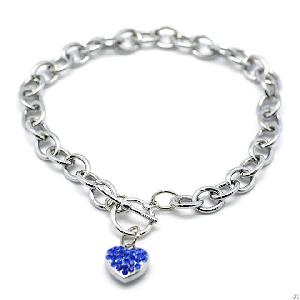 Dog Heart Chain Pet Necklace With Diamond Heart