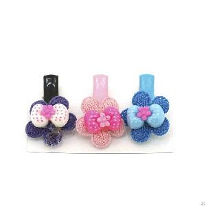 Flower Match Butterfly Knot Design Pet Dog Hair Clips