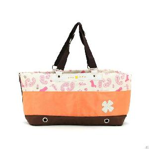 Green Orange Nylon Dog Cat Bag Pet Carrier