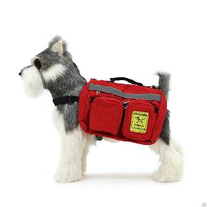 Green Red Orange Multi-function Dog Backpack Canvas Carrier