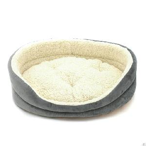Grey Superfine Bowl Type Dog Bed