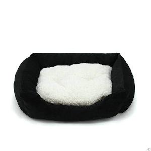 grey superfine fibre square dog bed