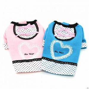 Heart Lovely Dog Dot T-shirt Wonpet