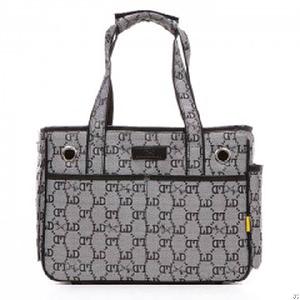 Kaki Grey Lovabledog Pet Carrier Jacquard Fabric Dog Carrier