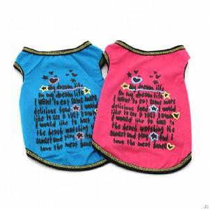 Letters Printing Vest Lovely Dog Wonpet