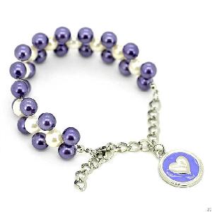 Luxury Pearl Necklace With Name Hang-tag For Pet Puppy Dog