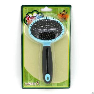 Pet Grooming Soft Brush With Silica Gel Handle