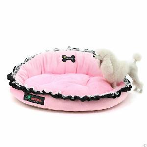 Pink Cradle With Black Lace Pet Bed