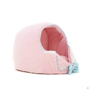 Pink Pet House With Gentleman Tie Accessories