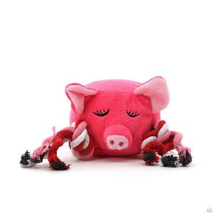 Pink Pig Lovely Dog Squeak Plush Toys