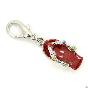 crystal enamel thongs dog pet collar charms