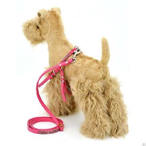 Row Drill Leather Dog Harness