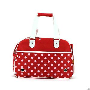 Blue Red Dotted Dog Cat Bag Carrier