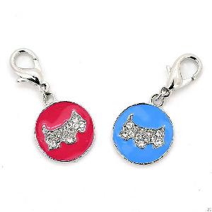 Circular Embedded Schnauzer Pet Pendant