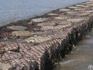 Rock Filled Gabion Baskets