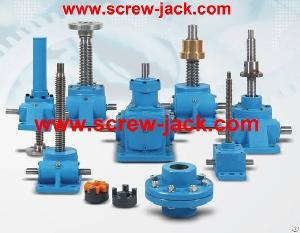 1 ton heavy load worm gear screw jack hand wheel manual drive 300 mm stroke