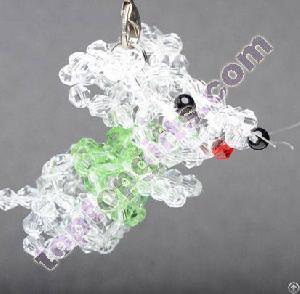 Diy Crystal Beaded Mouse Charm Animal Beads