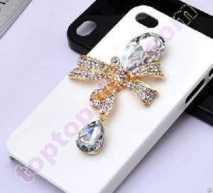 Rhinestone Butterfly Cabochon With Crystal Stone Phone Shell Decoration