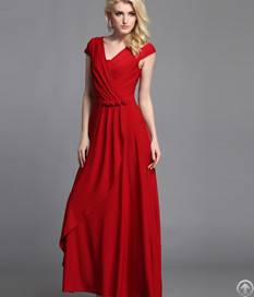 Elegant Western Charming Pure Color Party Dresses Red