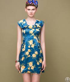 Flower Print Summer Dress Women