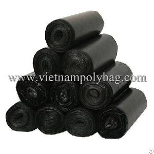 Black Flat C-fold Plastic Bag On Roll