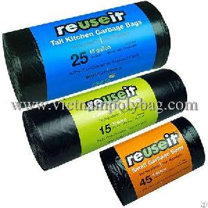 Reusable Garbage Plastic Bag On Roll