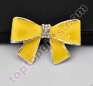 Bowknot Enamel Metal Cabochon Phone Shell Case Decoration