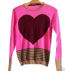 2014 Hot Fashion Design Heart Pullover Cotton Sweater In China Factory