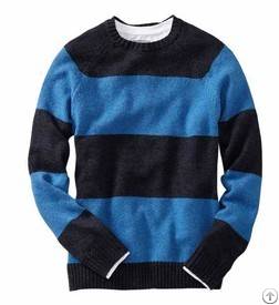 Custom Fashion Casual Comfort Soft Cotton Stripe Pullover Unique Sweaters For Men