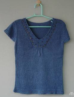 Ladies Knitted Short Sleeve Sweater With Nylon / Acrylic In China